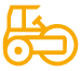Icono rodillo compactador